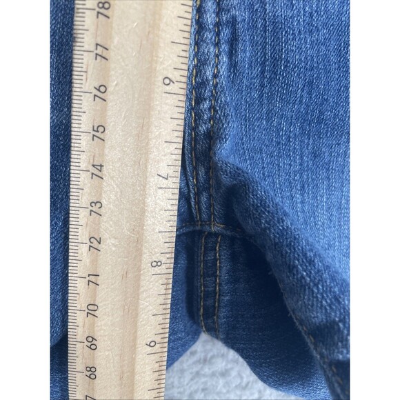 Paige Jean Shorts Womens 28 (30x3) Blue Distressed Cut Off Fray Hem Medium Wash - Picture 4 of 8